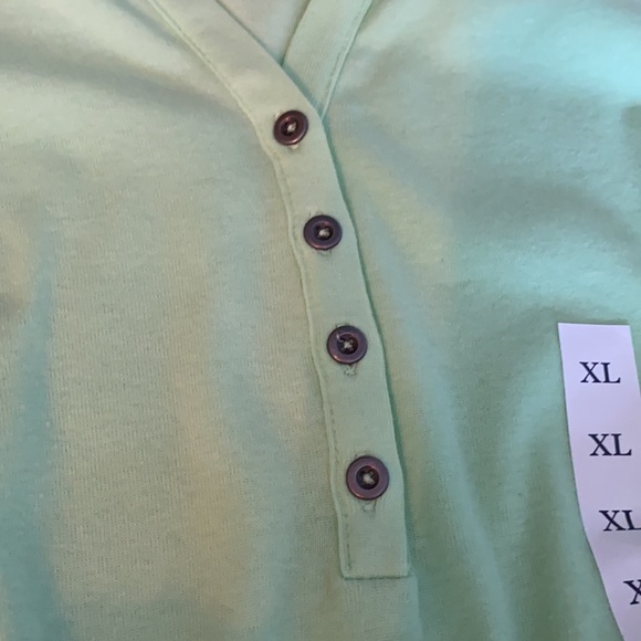 Croft & Barrow green short sleeve Henley size XL - Picture 6 of 6